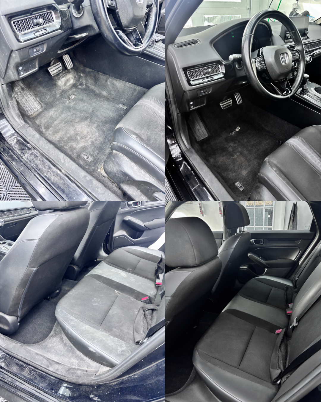 Before and after detailing